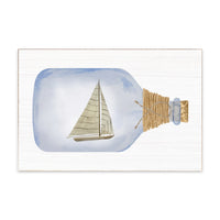Sailboat In A Bottle Block Sign