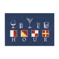Happy Hour Nautical Block Sign