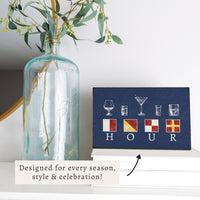 Happy Hour Nautical Block Sign