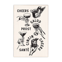 Cheers Around the World Block Sign