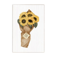 Hello Fall Sunflower Block Sign