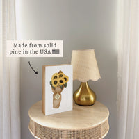 Hello Fall Sunflower Block Sign