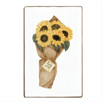 Hello Fall Sunflower Block Sign