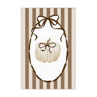 Neutral Ribbon Pumpkin Block Sign