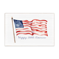 Happy 250th American Flag Block Sign