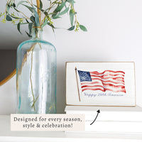 Happy 250th American Flag Block Sign
