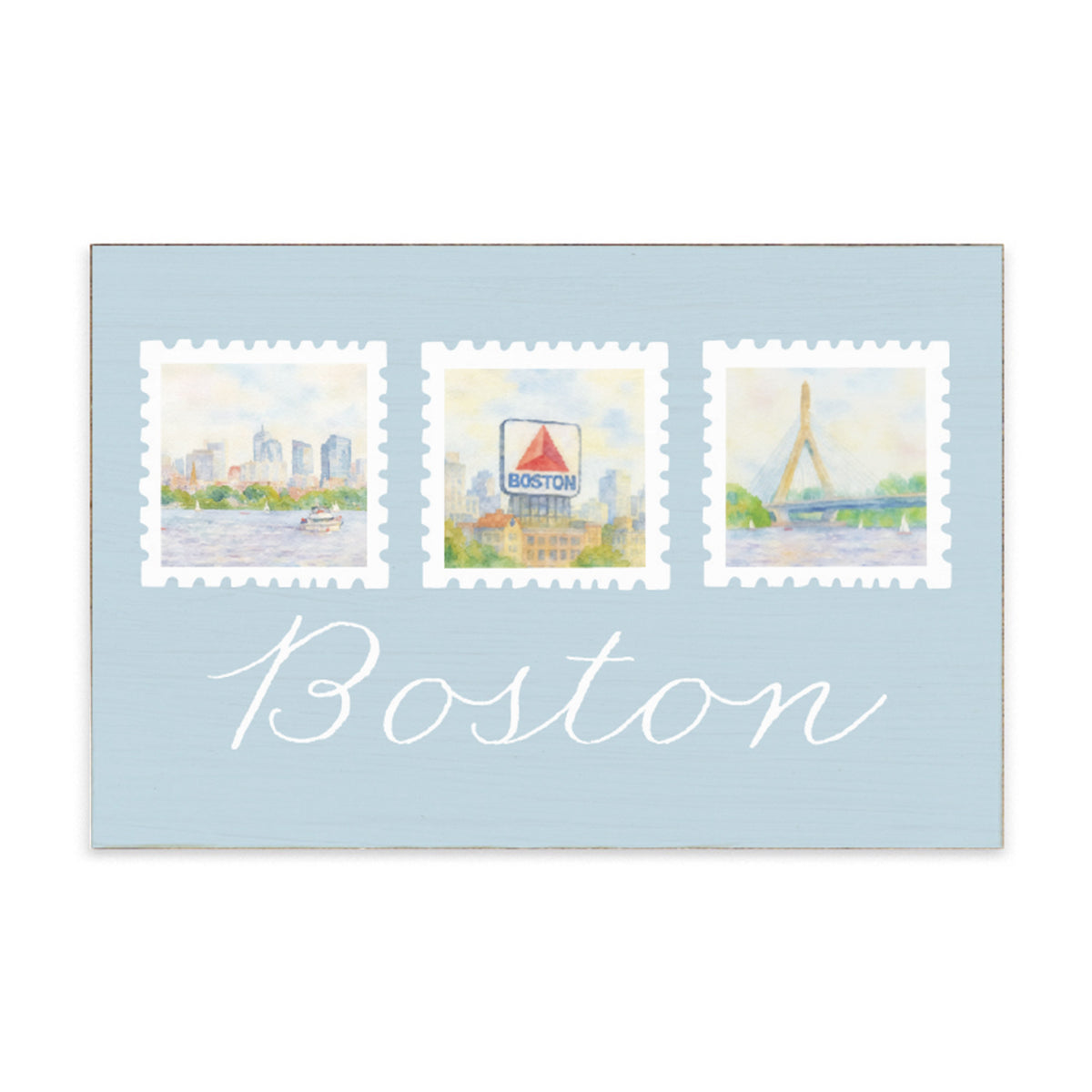 Boston Stamps Block Sign
