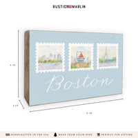 Boston Stamps Block Sign