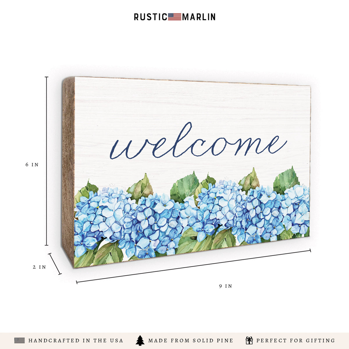 Hydrangea Bloom Block Sign