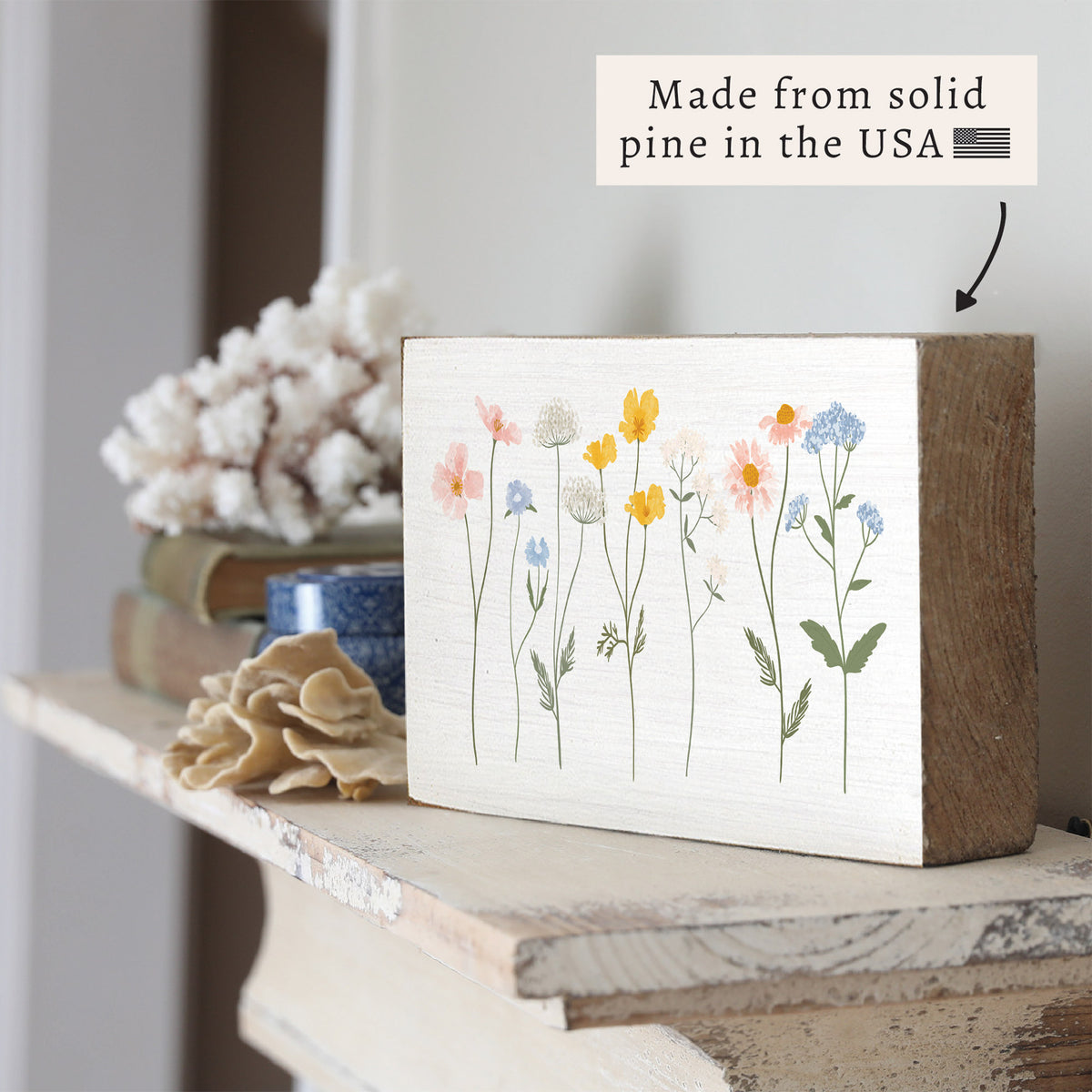 Wildflowers Block Sign