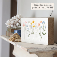 Wildflowers Block Sign