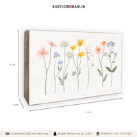 Wildflowers Block Sign