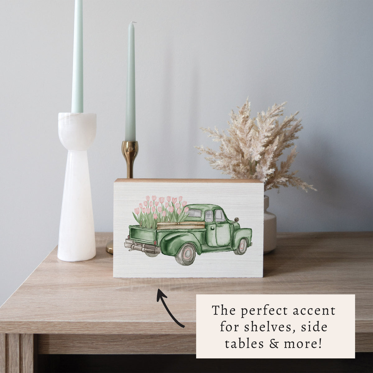 Fresh Blooms Truck Block Sign