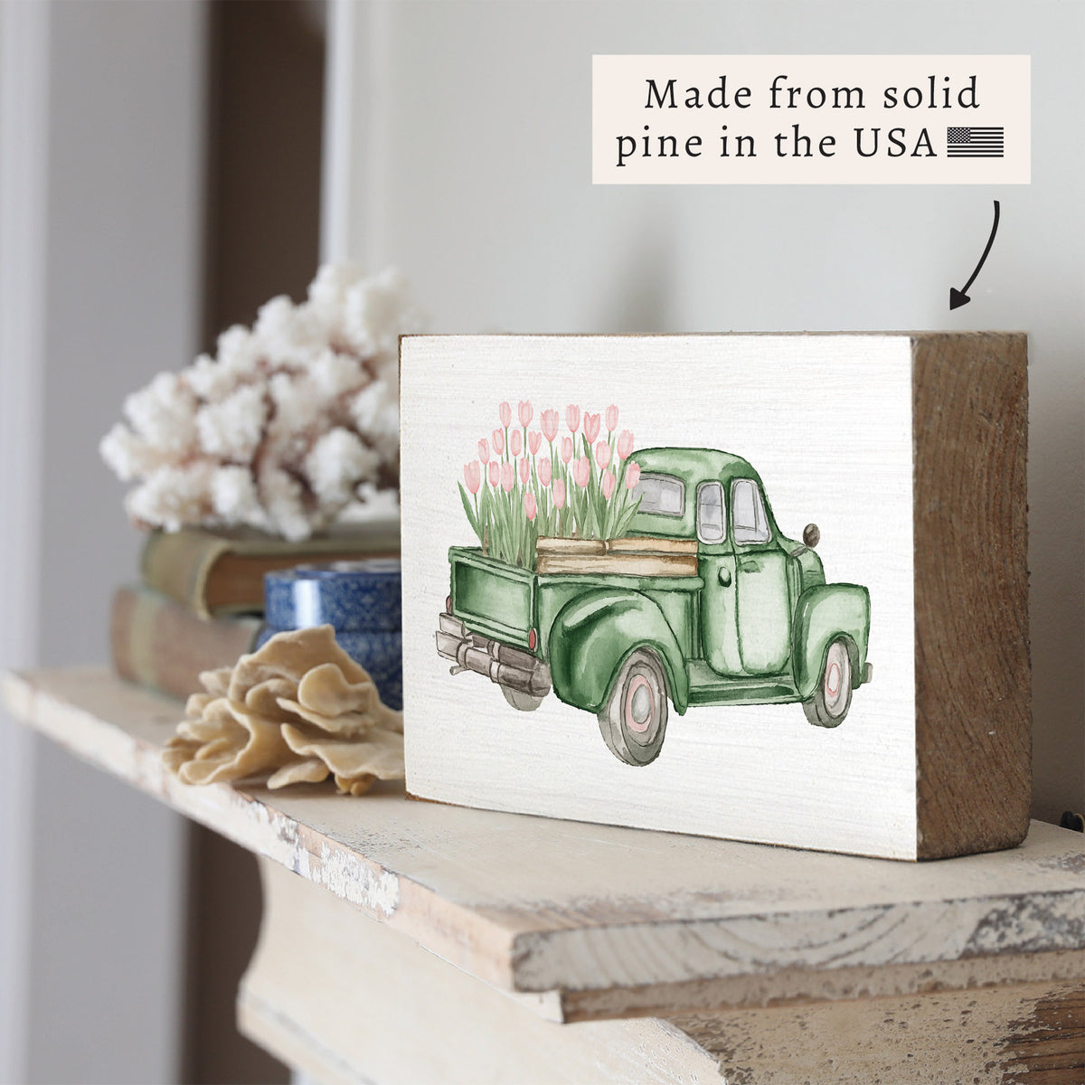 Fresh Blooms Truck Block Sign