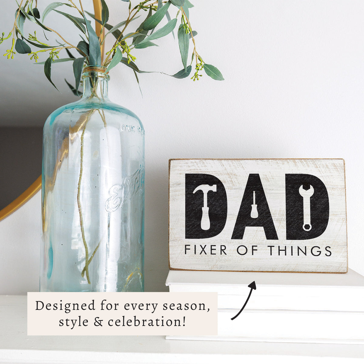 Dad Fixer Of Things Block Sign