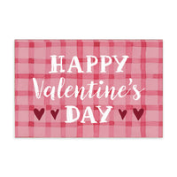 Happy Valentine's Day Gingham  Block Sign
