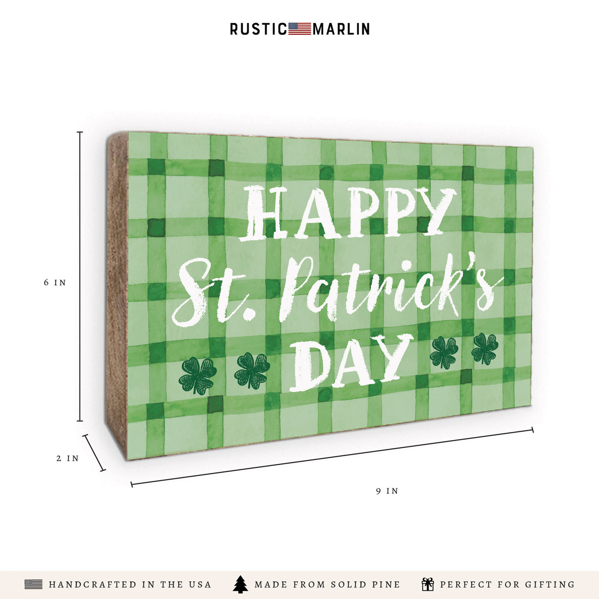 Happy St. Patrick's Day  Block Sign