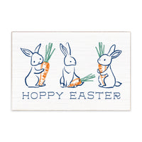 Hoppy Easter Bunnies Block Sign