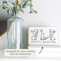 Hoppy Easter Bunnies Block Sign
