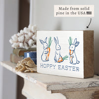 Hoppy Easter Bunnies Block Sign