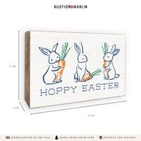 Hoppy Easter Bunnies Block Sign