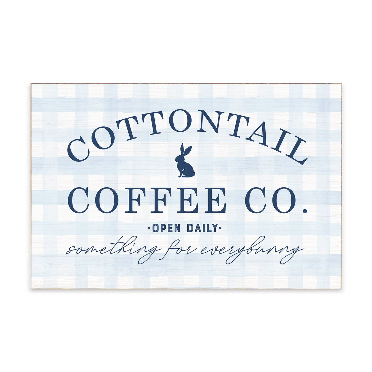 Cottontail Coffee Bunny Block Sign