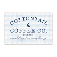Cottontail Coffee Bunny Block Sign