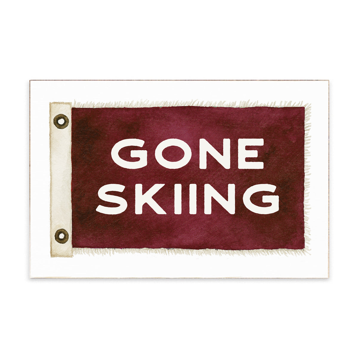 Gone Skiing Block Sign