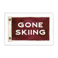 Gone Skiing Block Sign