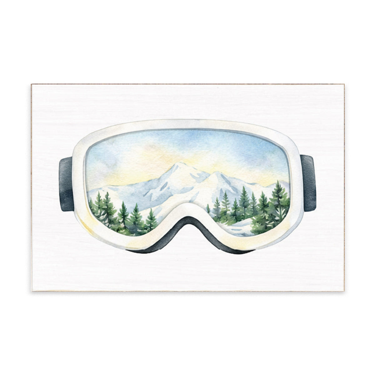 Ski Goggles Block Sign
