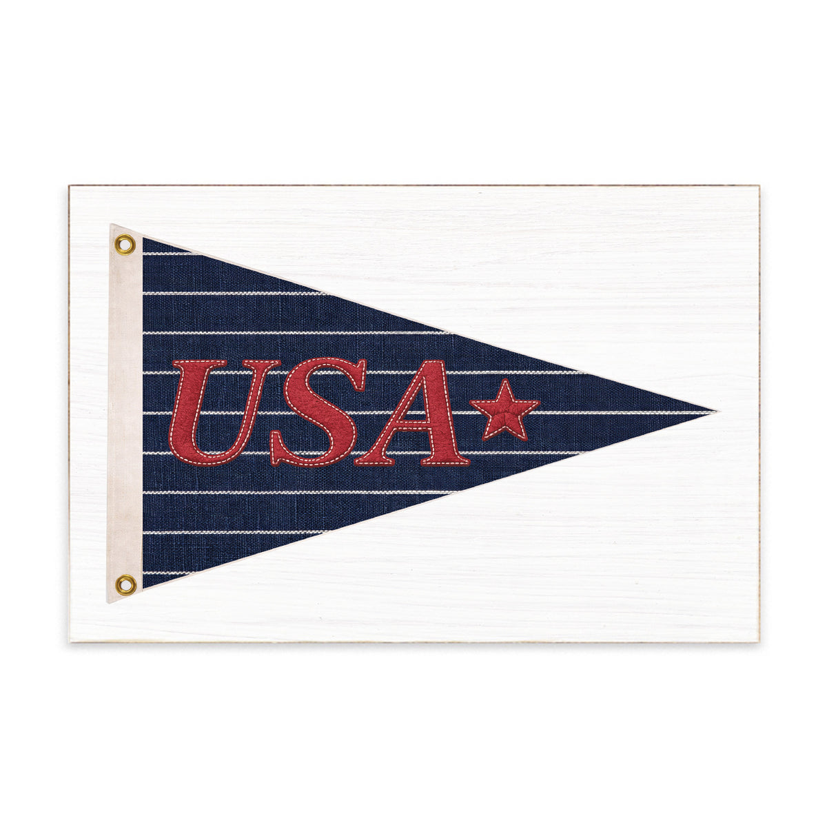 USA Navy Striped Star Banner Block Sign