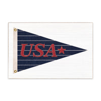 USA Navy Striped Star Banner Block Sign