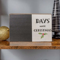 Days Until Christmas Block Sign