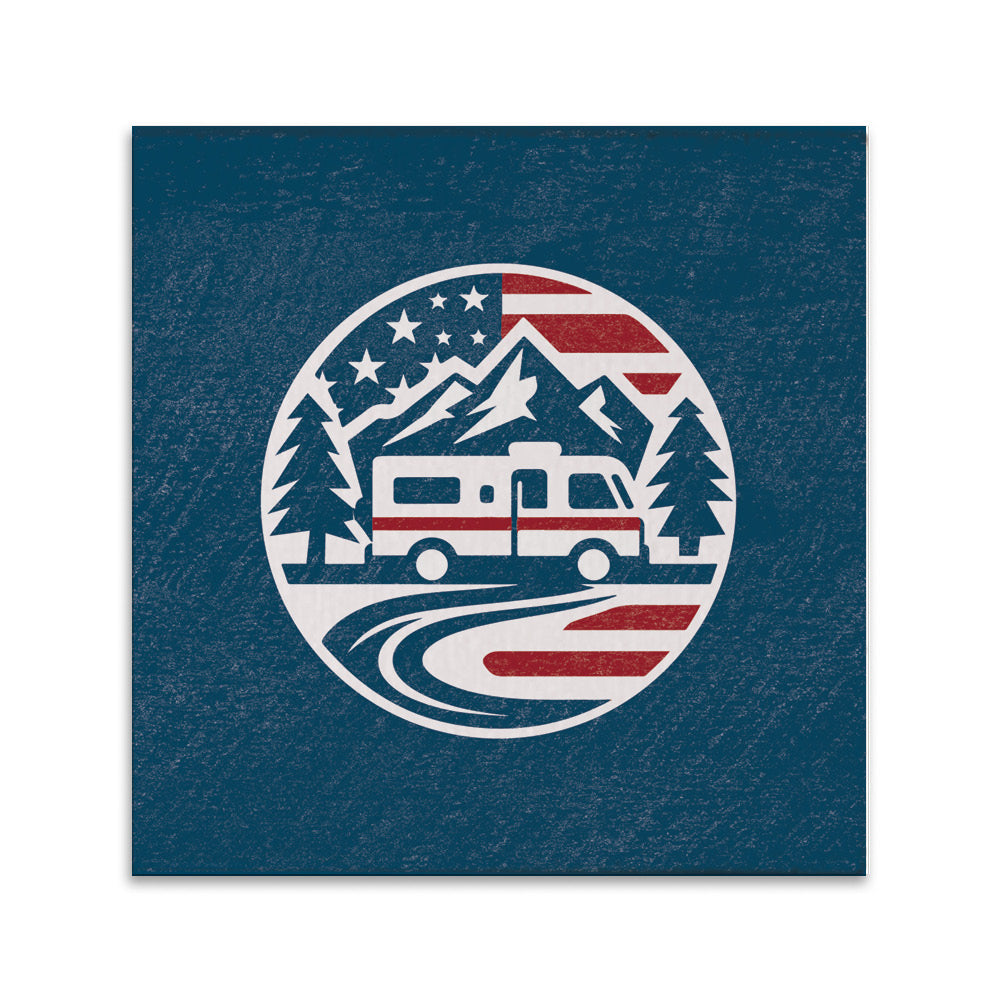 Patriotic Camper Coaster