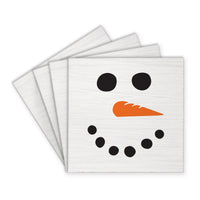 Snowman Face Coaster Set
