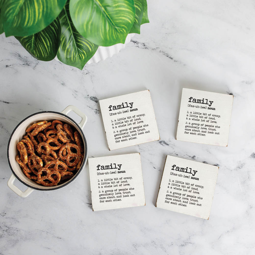 Family Noun Coaster Set