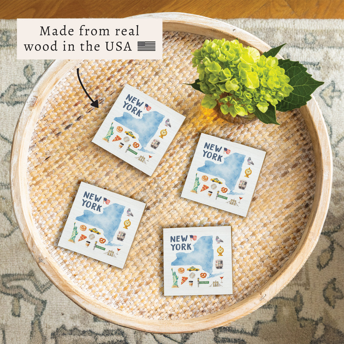 New York State Icons Coaster Set