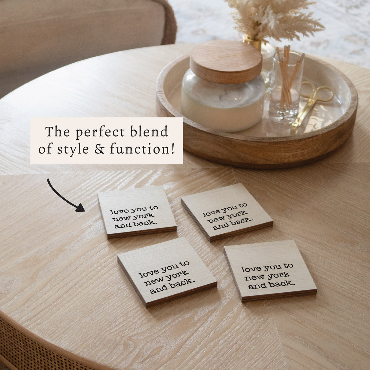 Love You To New York Coaster Set