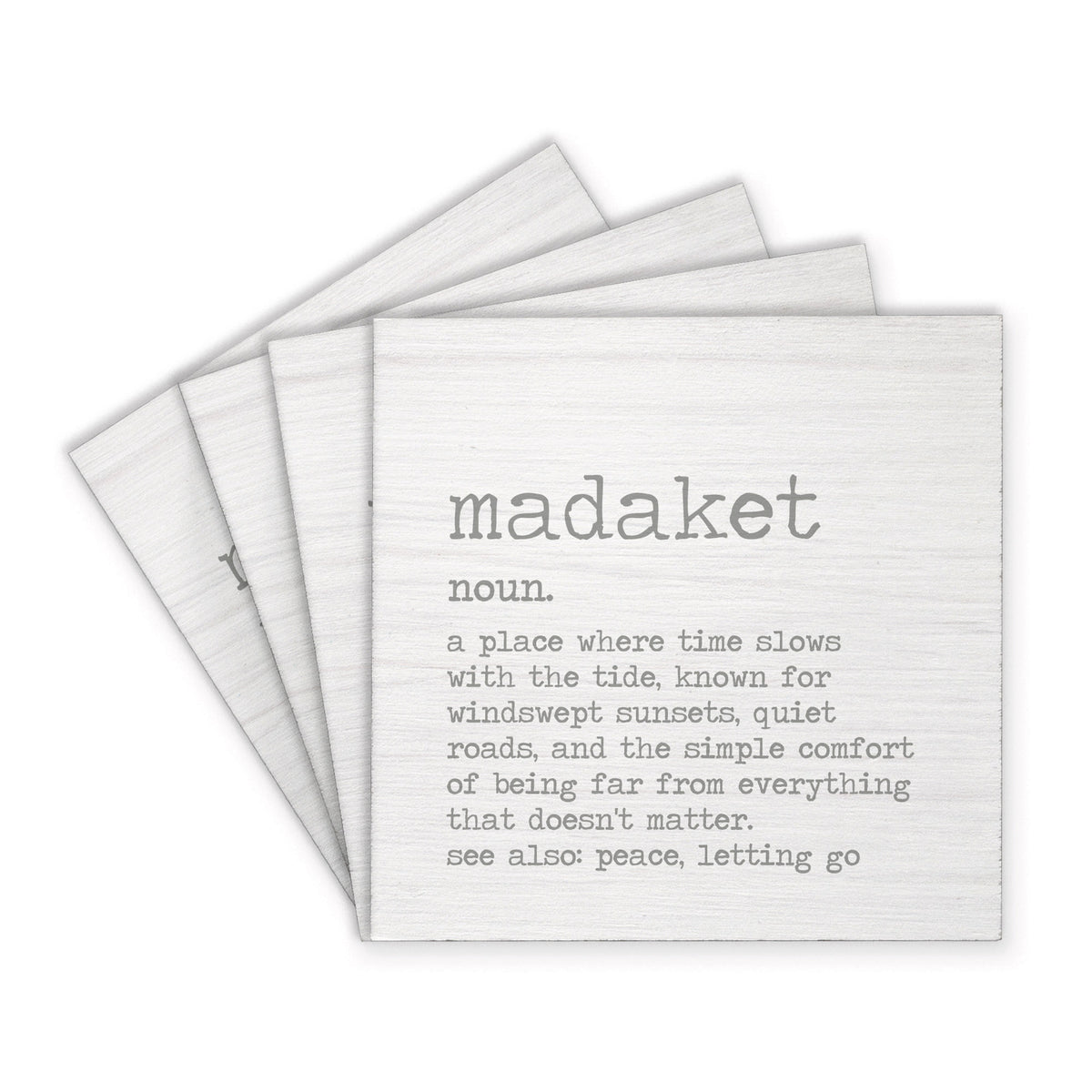 Madaket Grey Definition Coaster Set