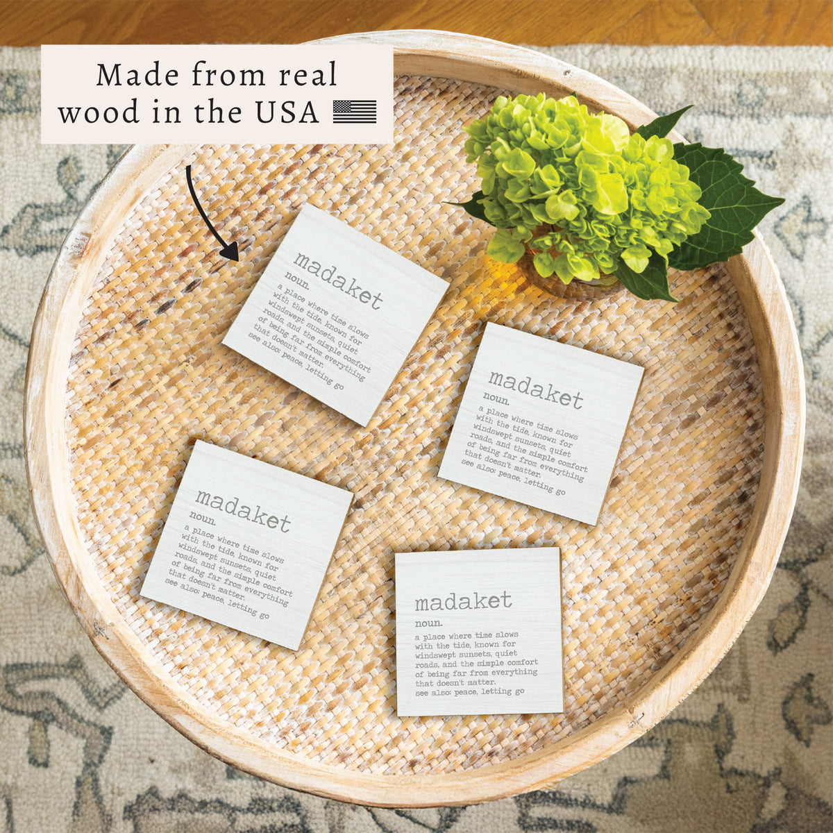 Madaket Grey Definition Coaster Set