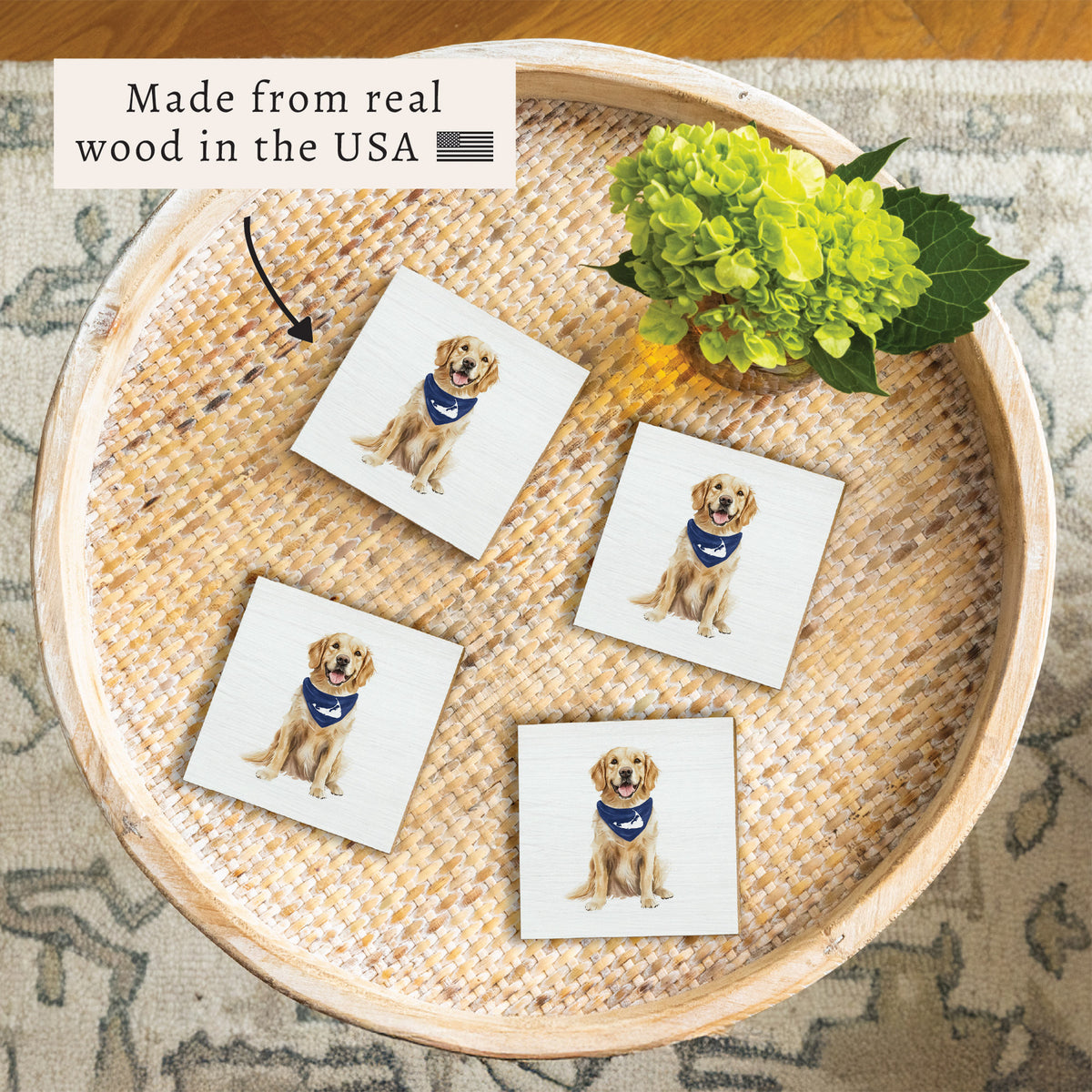 Nantucket Dog Coaster Set