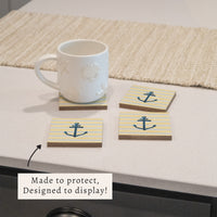 Anchor Stripe Coaster Set