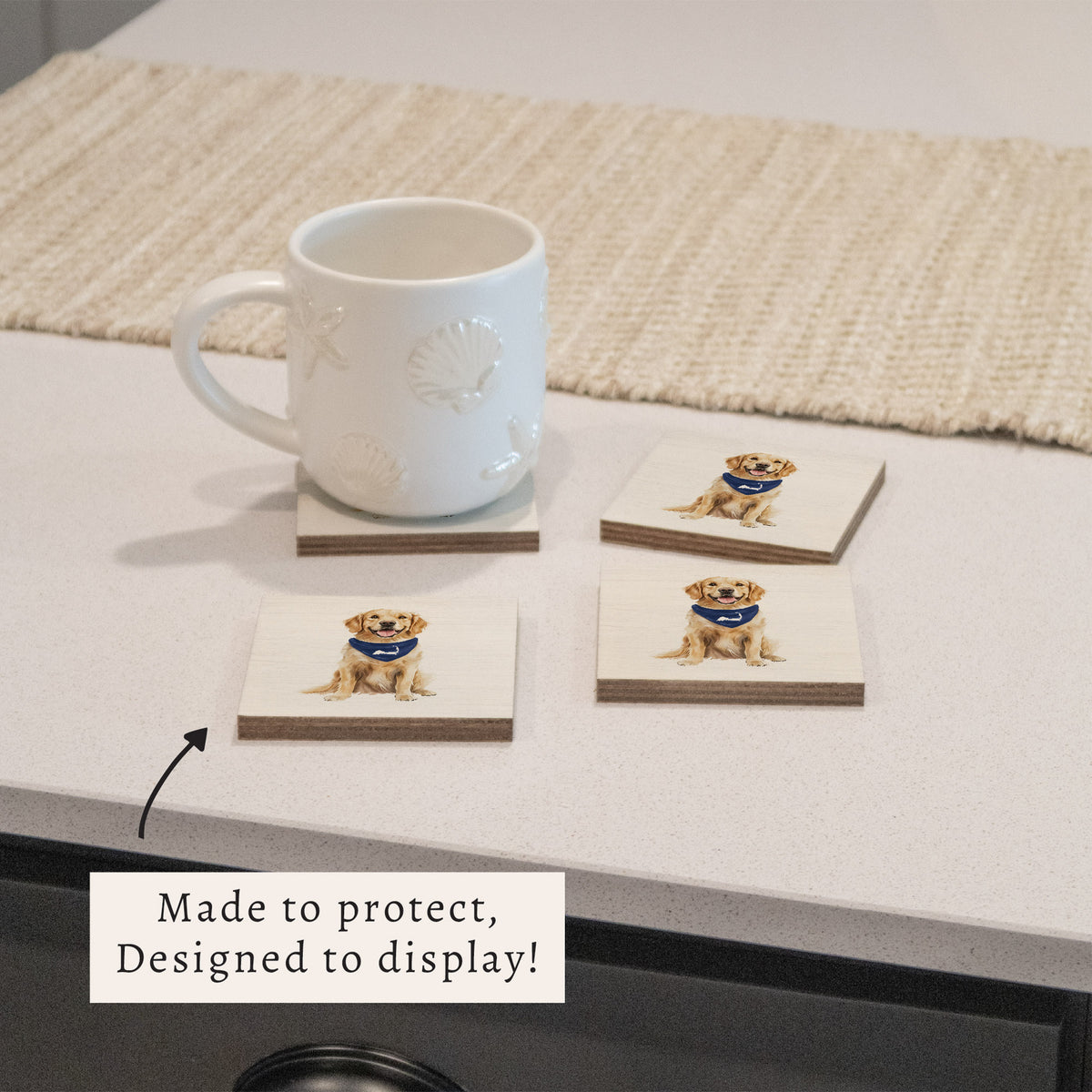 Cape Cod Dog  Coaster Set
