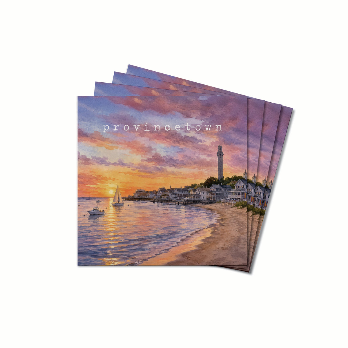 Provincetown Seascape  Coaster Set