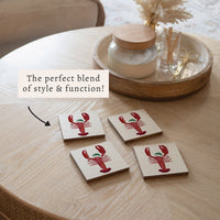 Santa Lobster Coaster Set