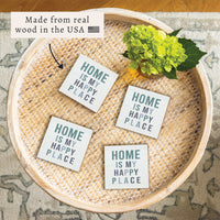 Happy Place Home Coaster Set