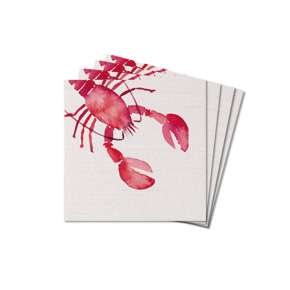 Lobster Watercolor Coaster Set