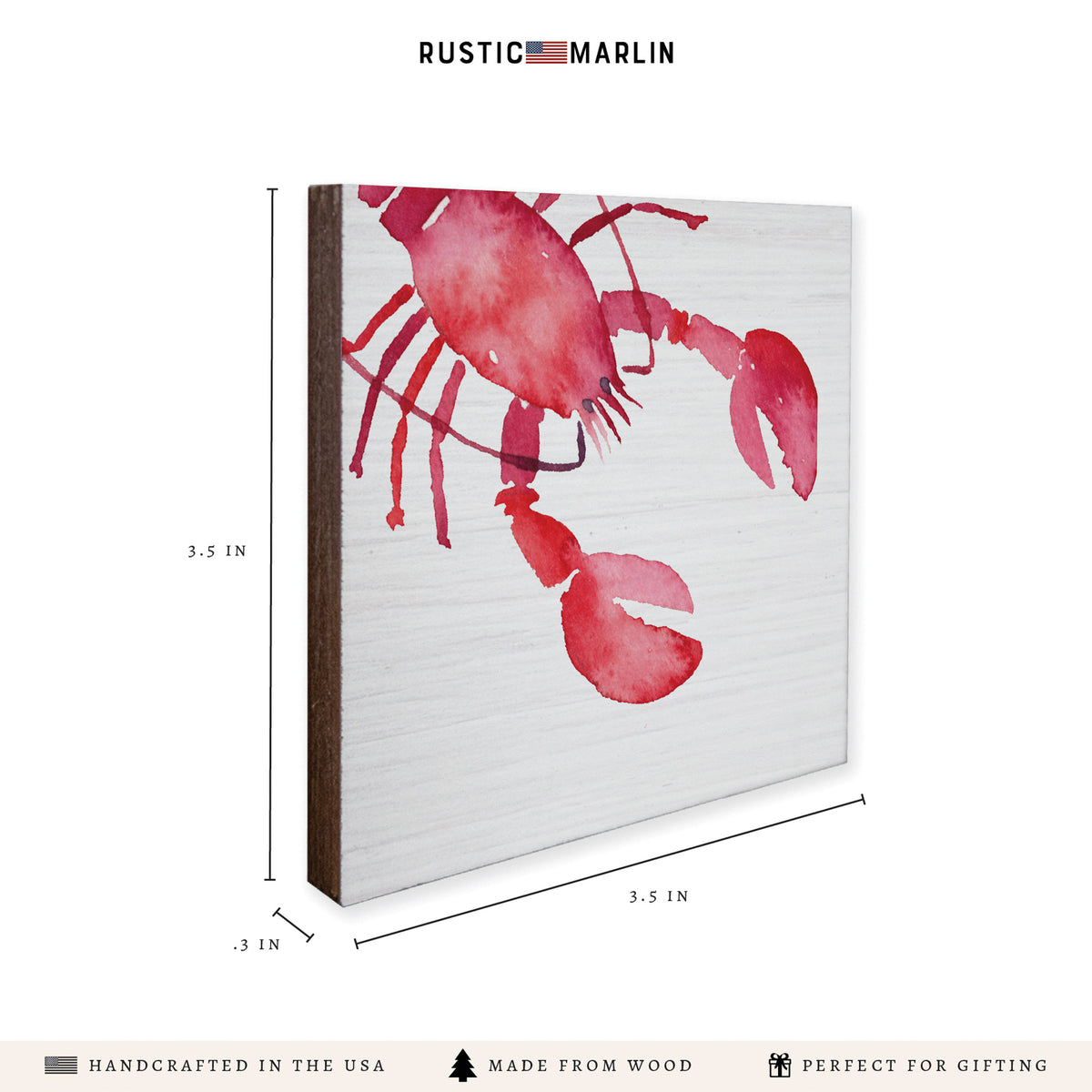 Lobster Watercolor Coaster Set