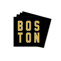 Boston Black and Gold Coaster Set