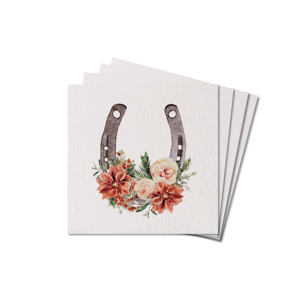 Floral Horseshoe Coaster Set